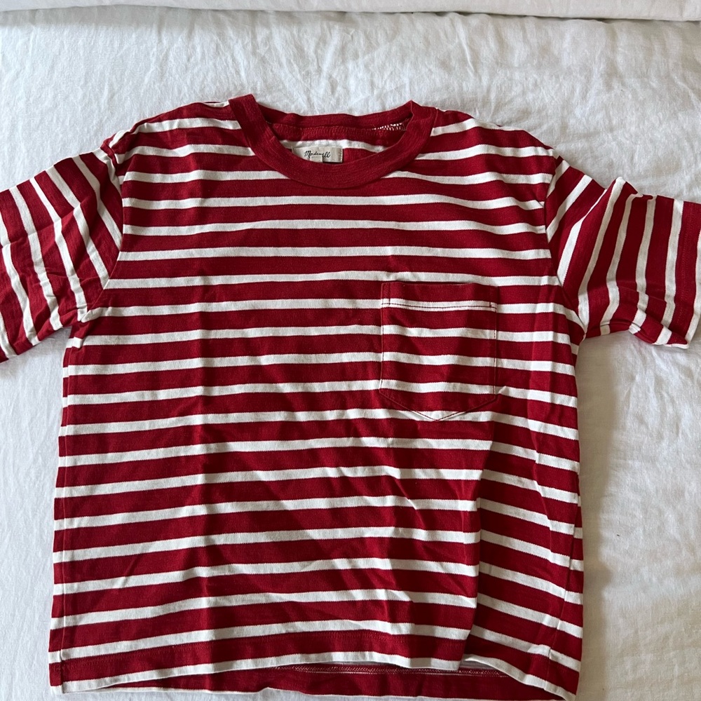 Madewell Striped Red Shirt